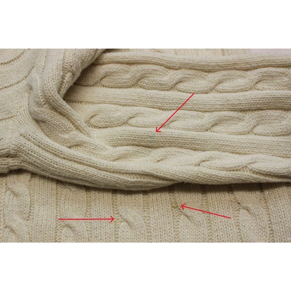 J. Galt women's wool blend cable knit v-neck button front long sleeve cardigan - Picture 7 of 10